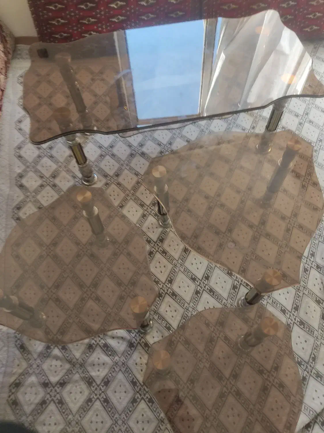 عسلی شیشه ای خوشکل|مبلمان خانگی و میز عسلی|سنندج, |دیوار