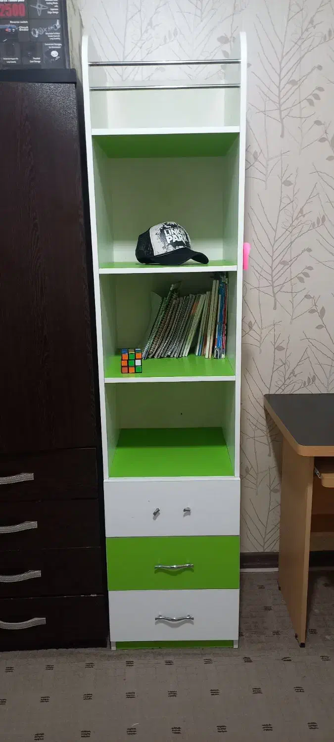 میزتحریروکتابخانه|کتابخانه، شلف، قفسههای دیواری|اندیشه, شهرک مریم|دیوار