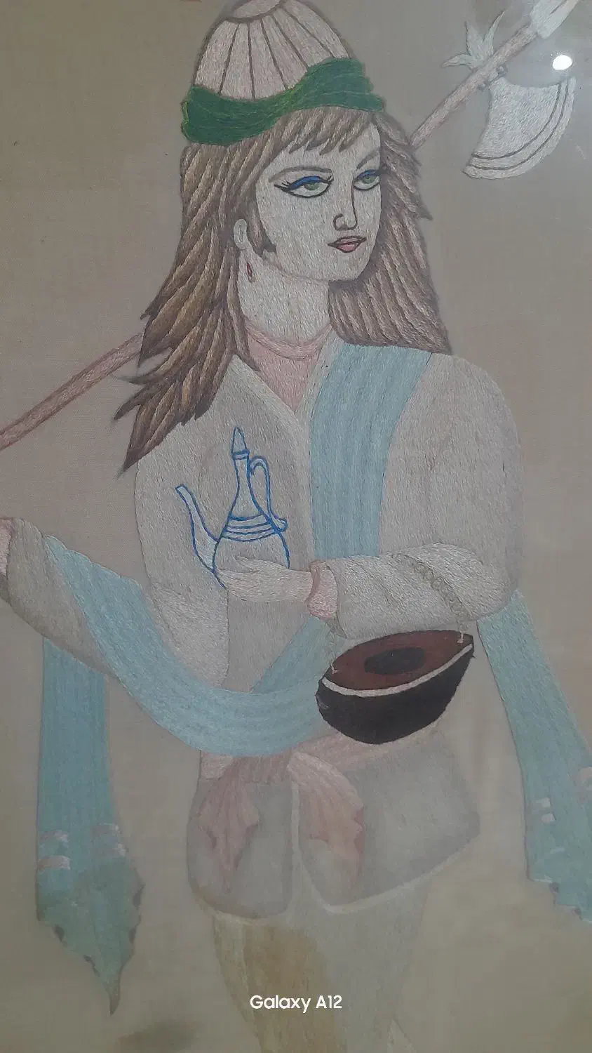 تابلو ابریشم دست دوز|کلکسیون اشیاء عتیقه|ملارد, |دیوار