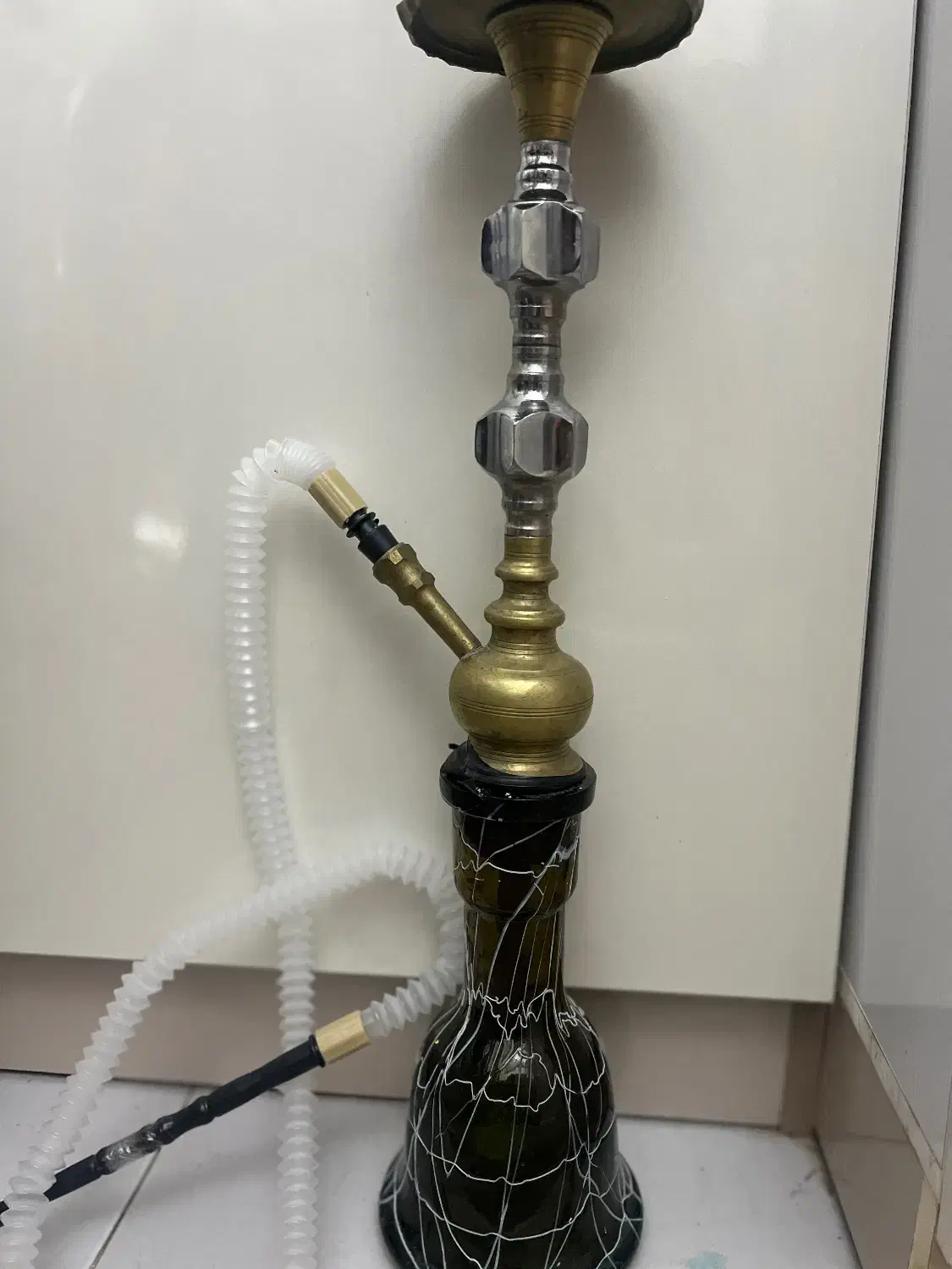 قلیون برنجی|کلکسیون اشیاء عتیقه|محمدیه-قزوین, |دیوار