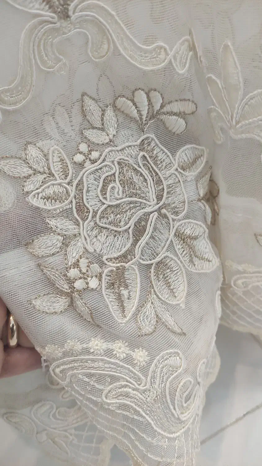 حراج پرده حریر نقش برجسته آماده نصب|پرده، رانر، رومیزی|تالش, هشتپر|دیوار