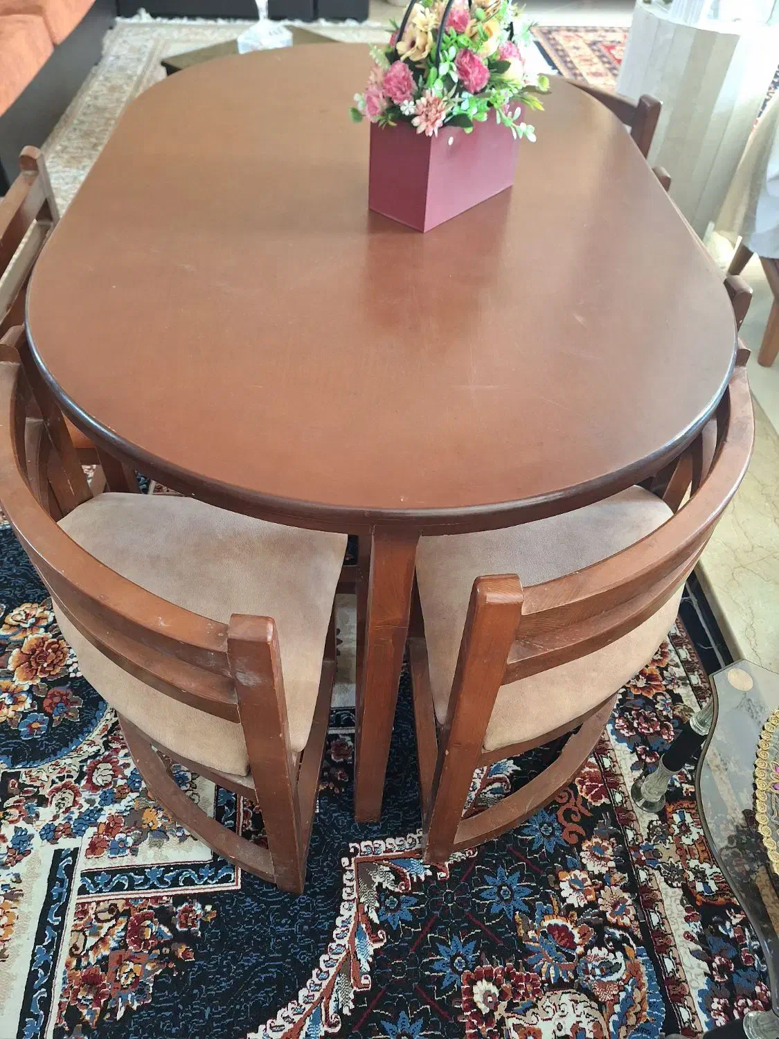 فروش میز ناهارخوری ۶نفره کم جا|میز و صندلی غذاخوری|آباده, |دیوار