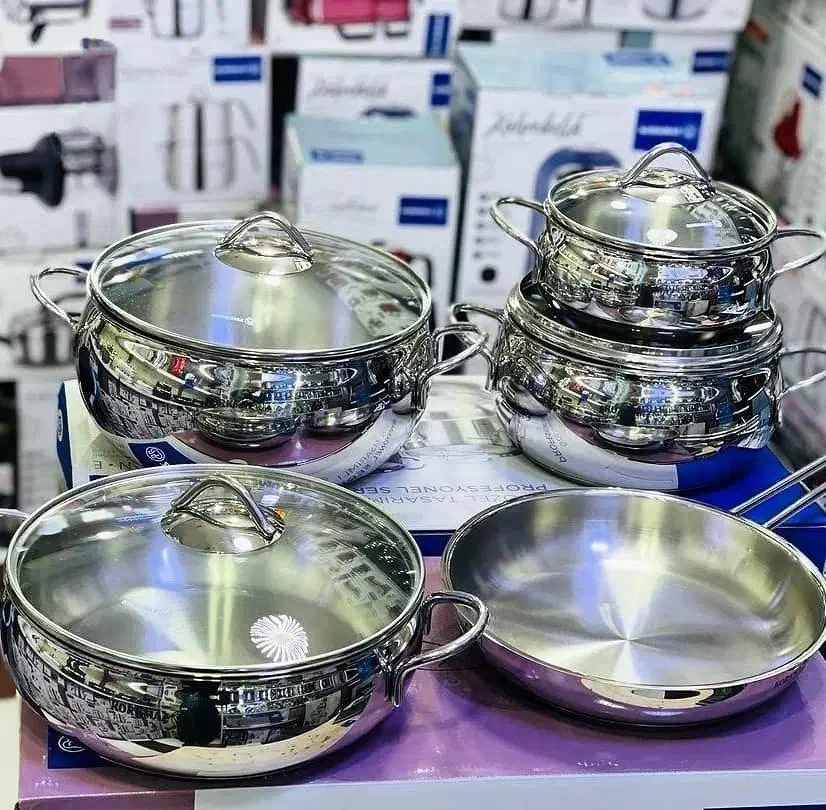 سرویس قابلمه استیل ۹ پارچه کورکماز آکبند|ظروف پخت‌وپز|تهران, شوش|دیوار