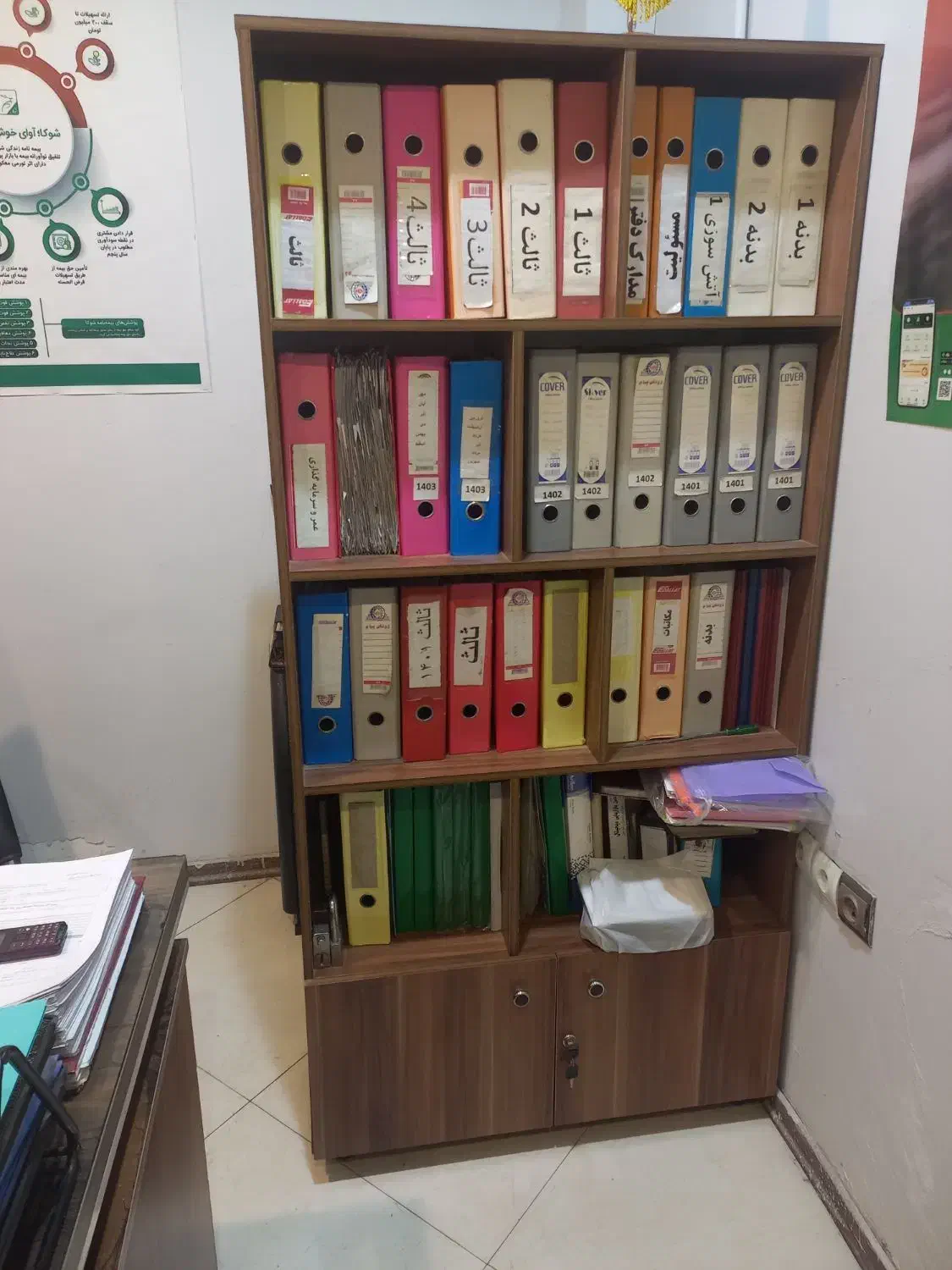 کمد بایگانی نو|دفتر کار|مشهد, هفت تیر (حافظ)|دیوار