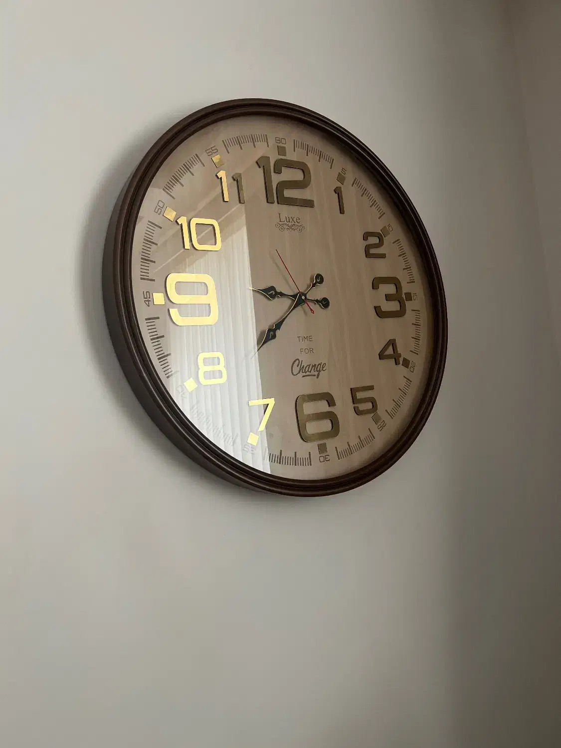 ساعت دیواری دور چوبی بدون ایراد|ساعت دیواری و تزئینی|سرپل ذهاب, |دیوار