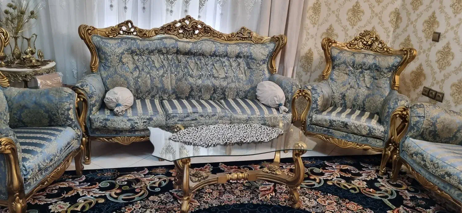 مبل نه نفره دوتاعسلی ومیزوسط کاملاسالم قیمت۲۰ملیون|مبلمان خانگی و میز عسلی|قرچک, میرزائی شمالی|دیوار