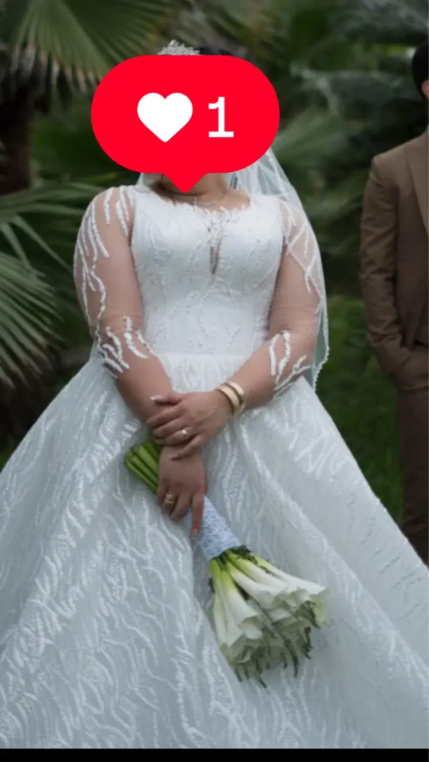 لباس عروس مزون دوخت شده پارچه سفارشی|لباس|رشت, جانبازان|دیوار