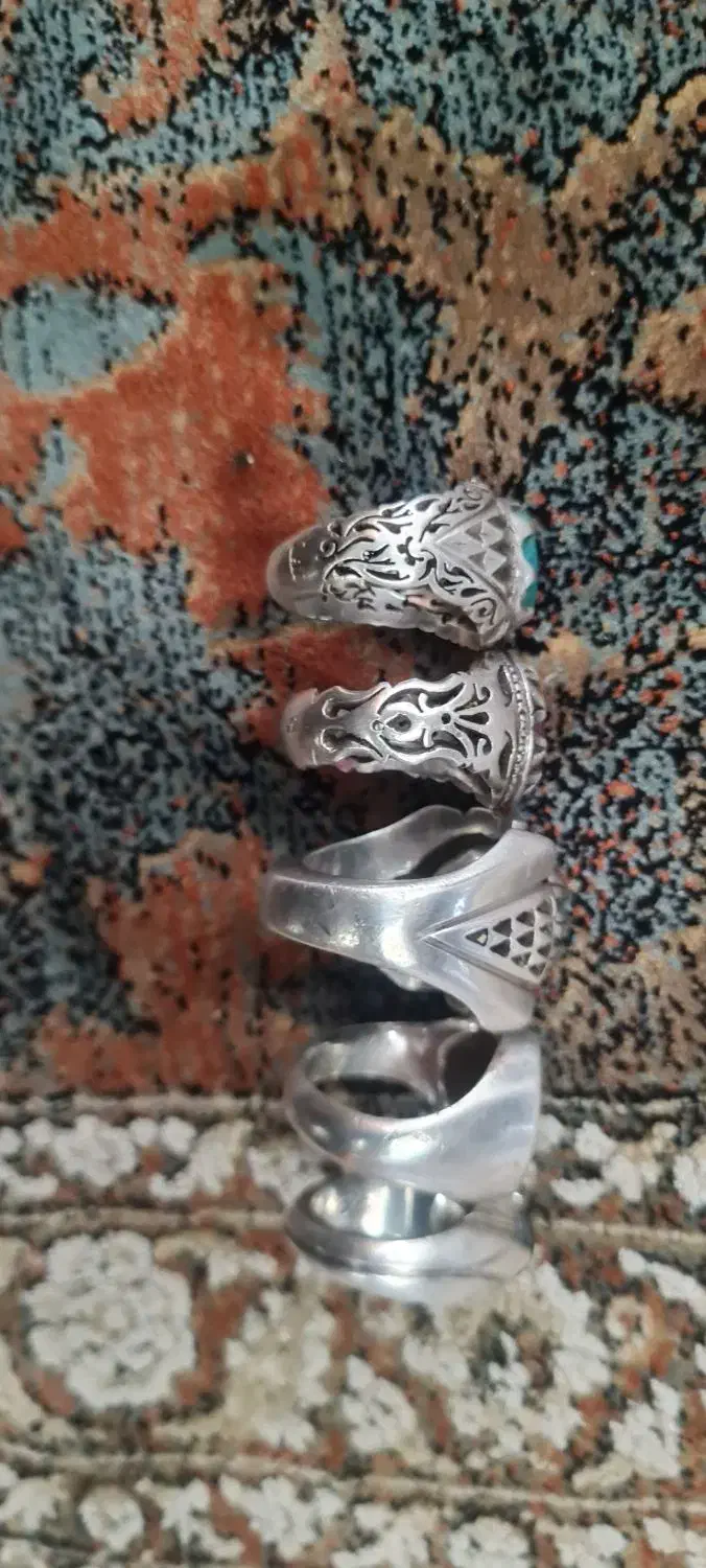 تعدادی انگشتر دست ساز نقره 925|جواهرات|آشتیان, |دیوار