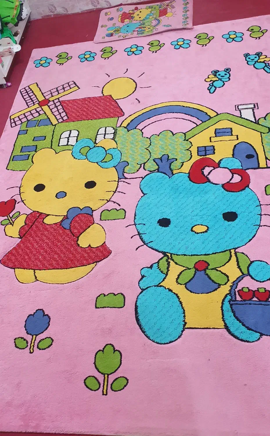 فرش کودک کیتی با پادری|فرش|زاهدان, |دیوار