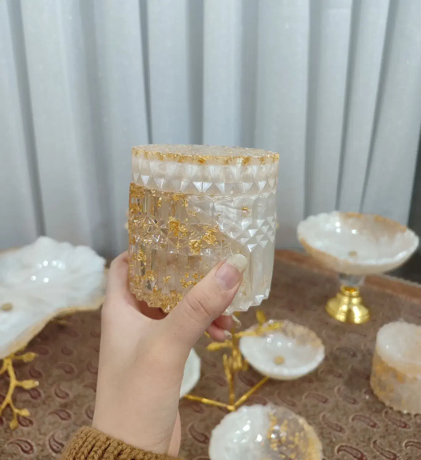 قندان رزینی|ظروف سرو و پذیرایی|قشم, |دیوار