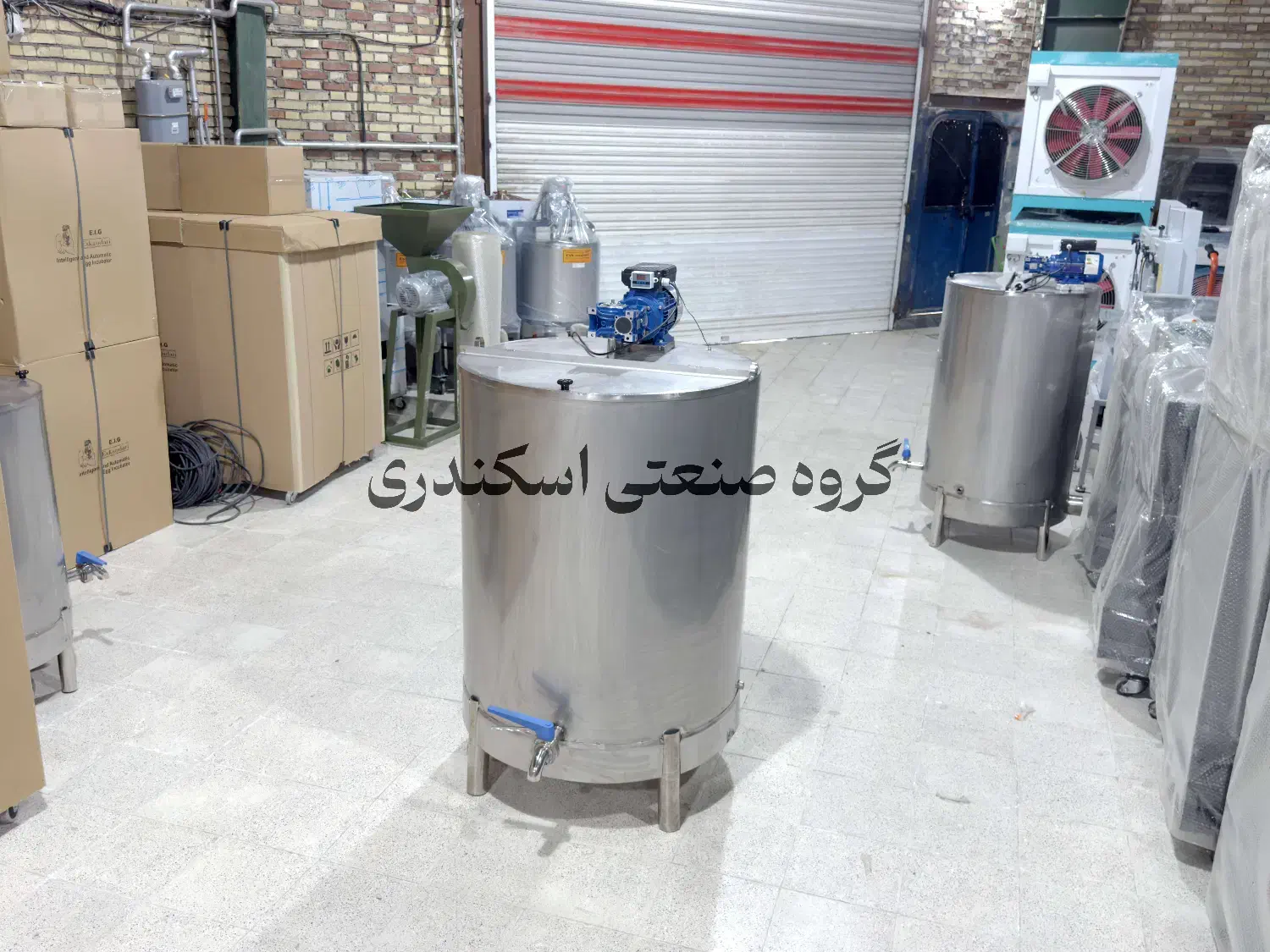 دیگ پاتیل پخت چلو پز پلو برنج ، شیر پروسس تانک 500|ظروف پخت‌وپز|ساری, |دیوار