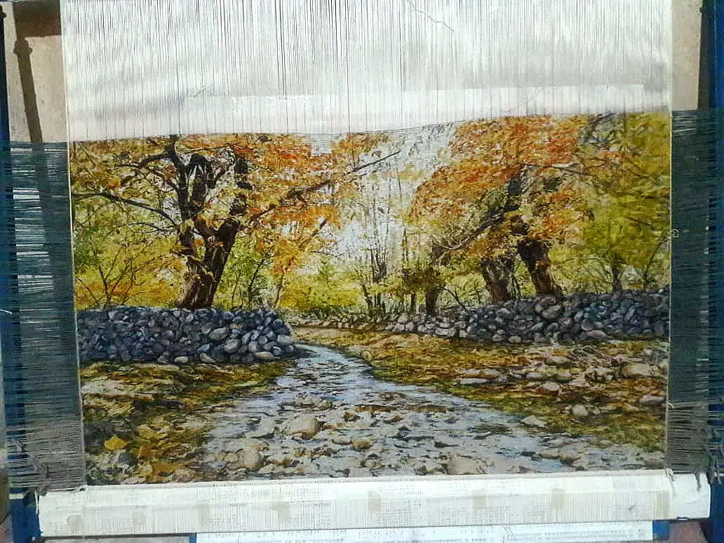 منظره|تابلو فرش|سنندج, |دیوار