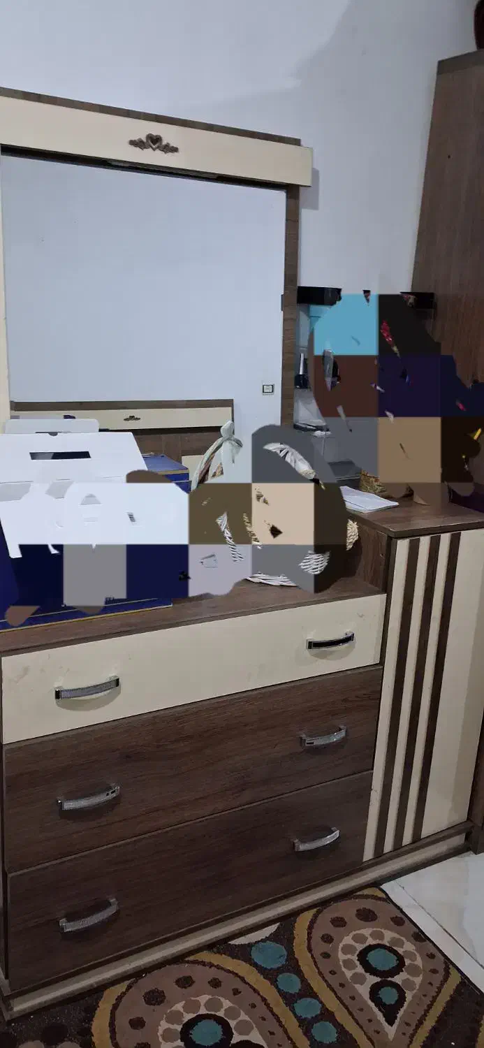 فروش فوری تخت و میز آرایش|تخت و سرویس خواب|آبادان, |دیوار