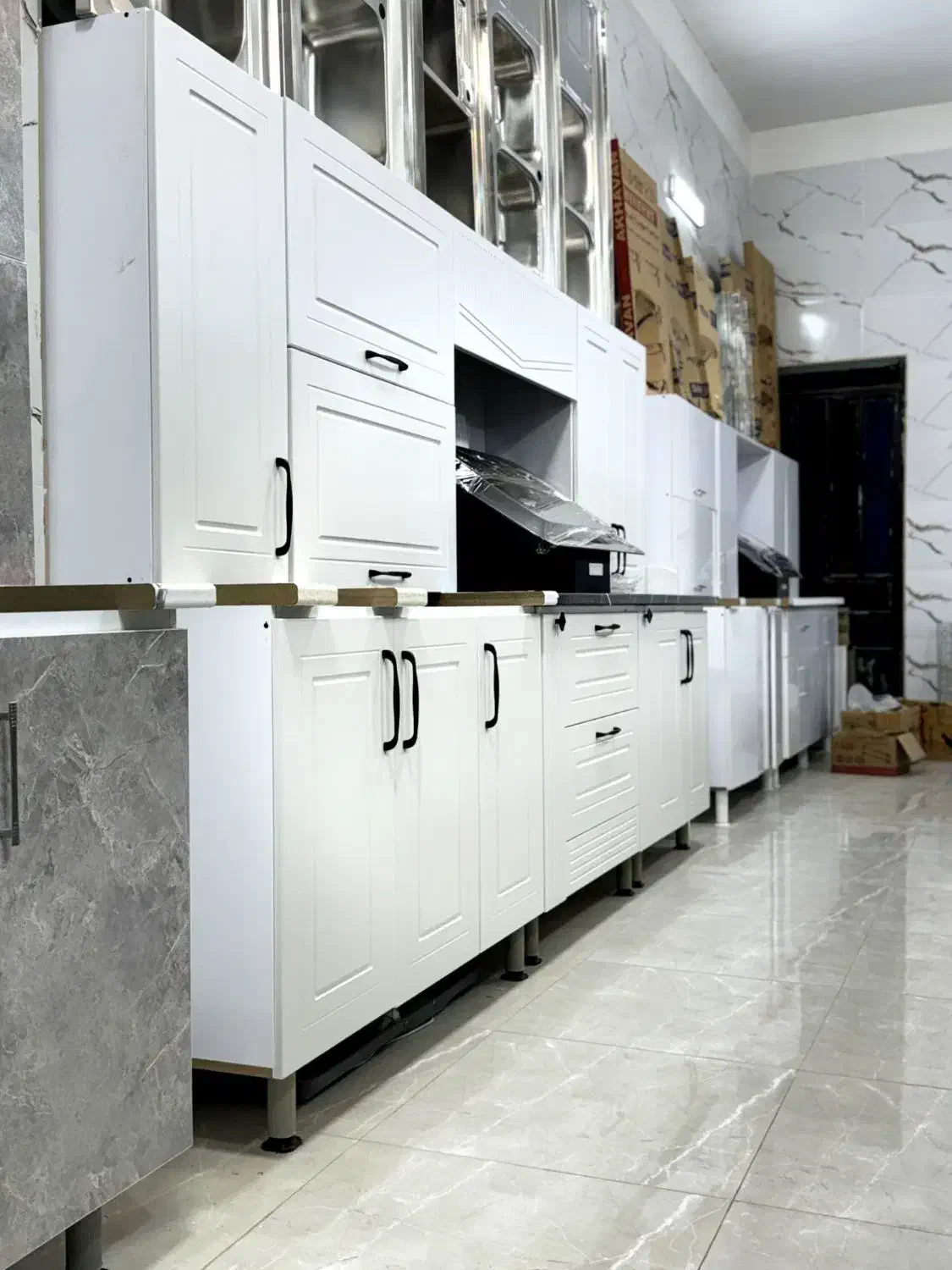 کابینت آماده ممبران ۶متری +سینک +هود وگاز ۵ شعله|مصالح و تجهیزات ساختمان|کرج, مصباح|دیوار