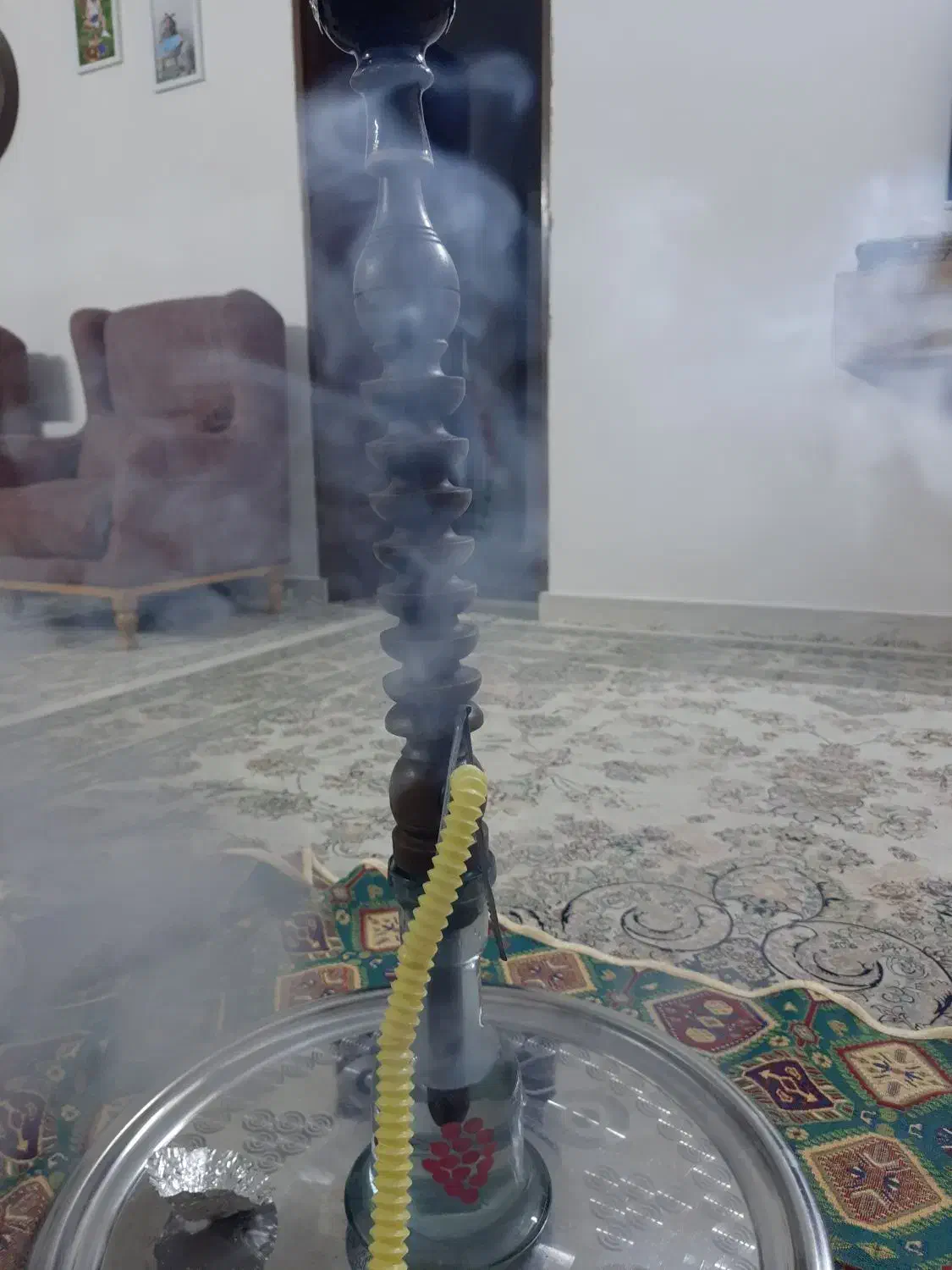 قلیان.قلیون میوه ای چوب سرخ با دوعدد تنگ و سر|کلکسیون و سرگرمی|مشهد, امیر|دیوار