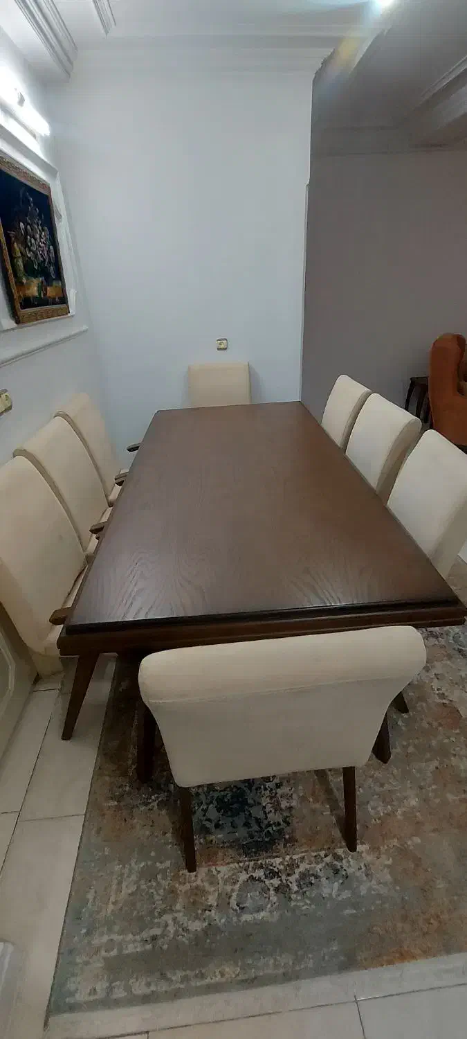 میز غذاخوری 8نفره با 8 عدد صندلی نو جنس عالی|میز و صندلی غذاخوری|آمل, |دیوار