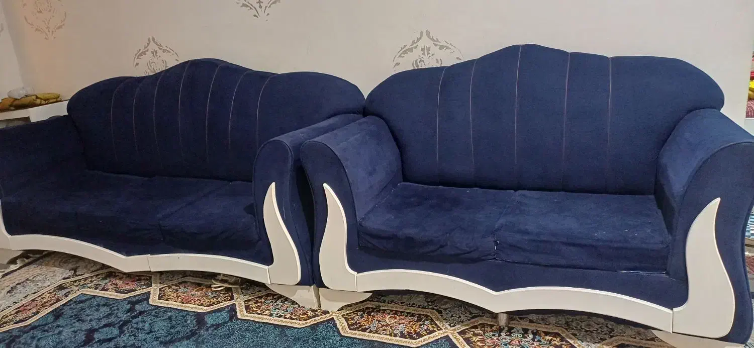 مبل ۷نفره تمیز نو|مبلمان خانگی و میز عسلی|امیدیه, |دیوار