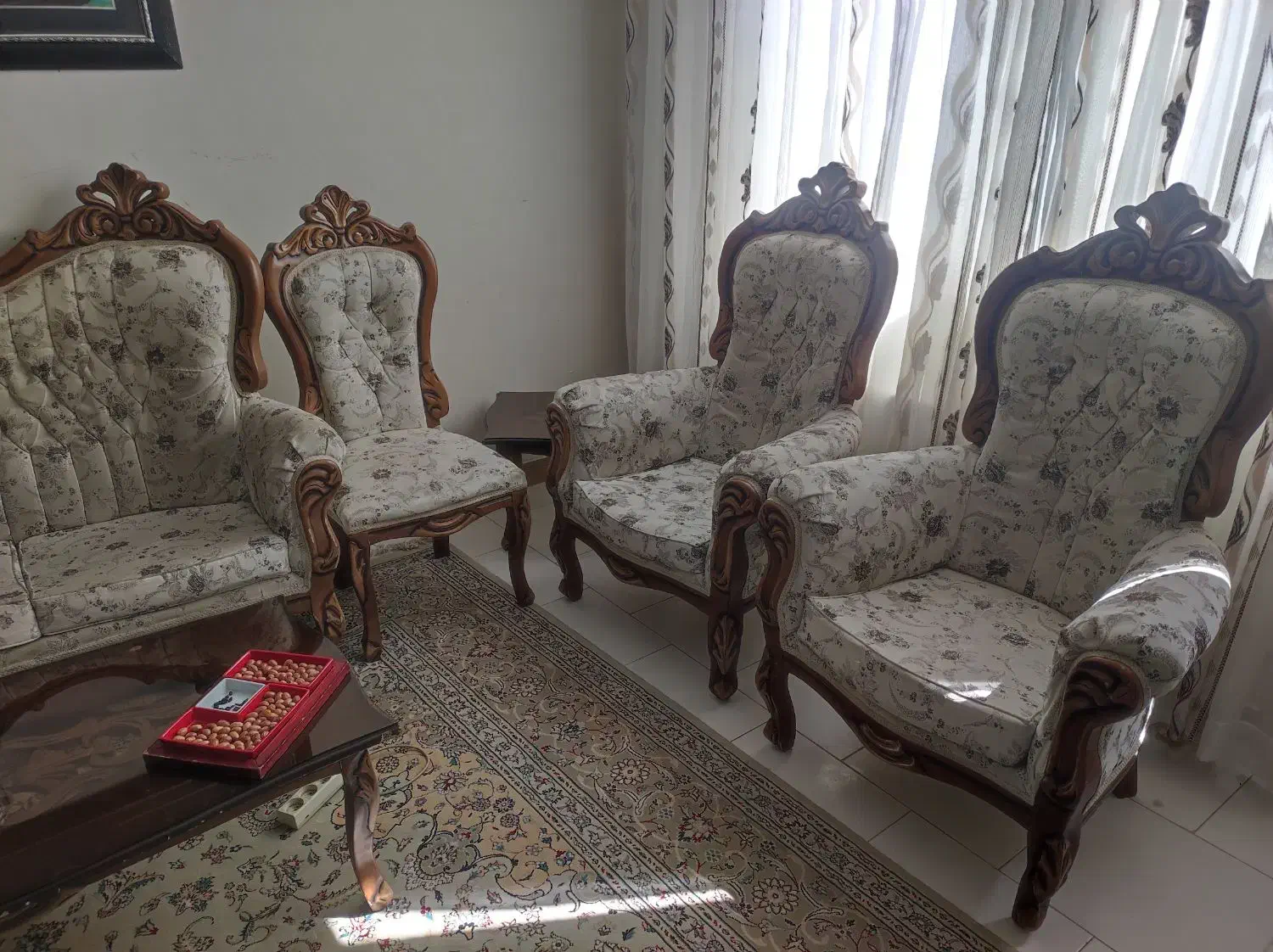 مبلمان نیمه استیل9نفره|مبلمان خانگی و میز عسلی|گلبهار, شهر جدید گلبهار|دیوار