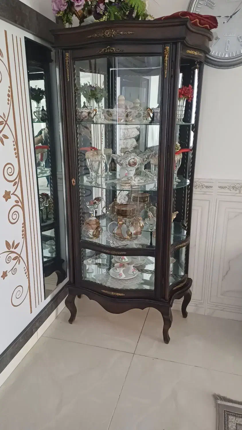 بوفه  با ساخته درخت  گردو|بوفه، ویترین، کنسول|احمدآبادمستوفی, |دیوار