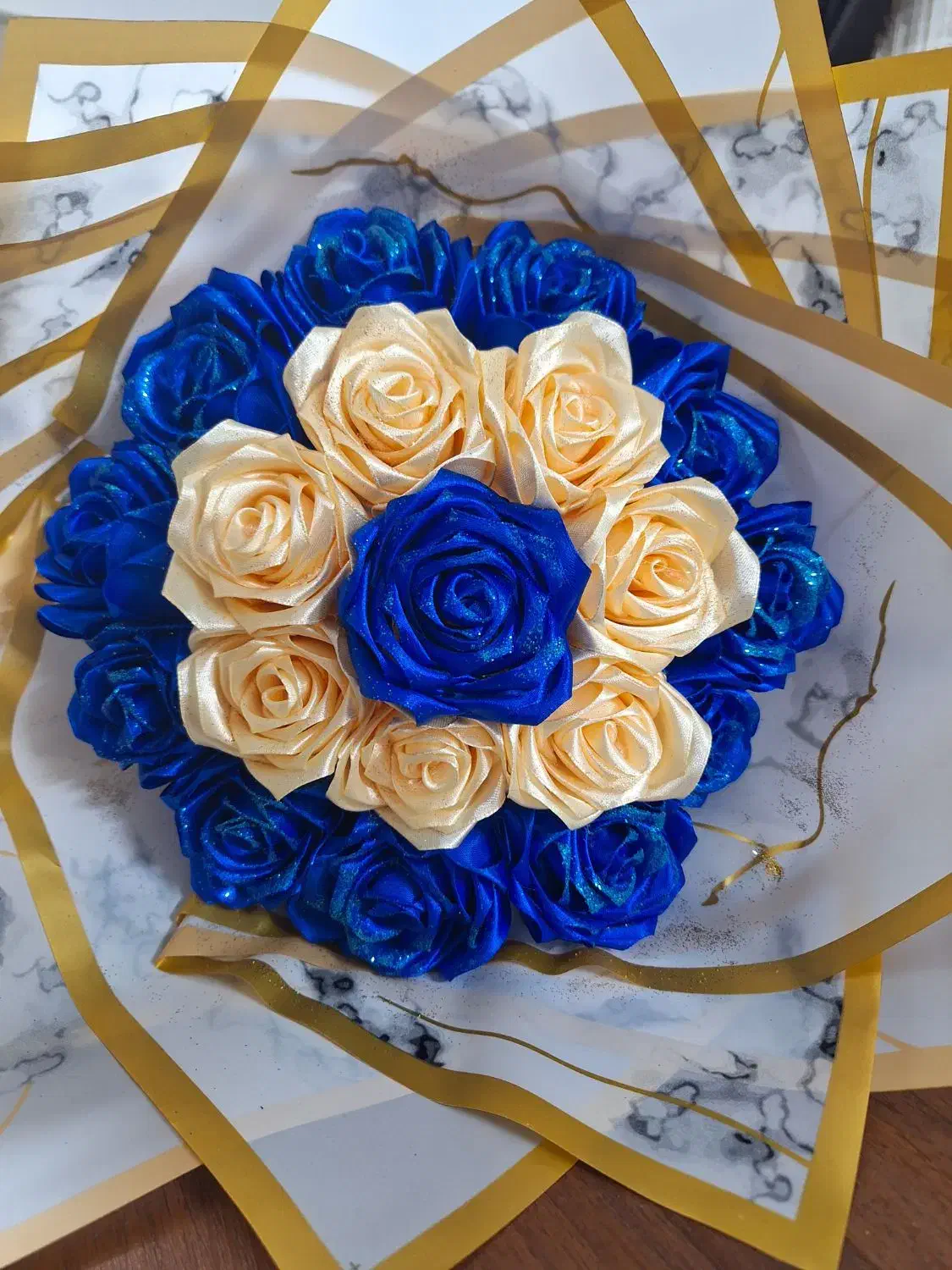 دسته گل روبانی|گل مصنوعی|قم, لسانی|دیوار