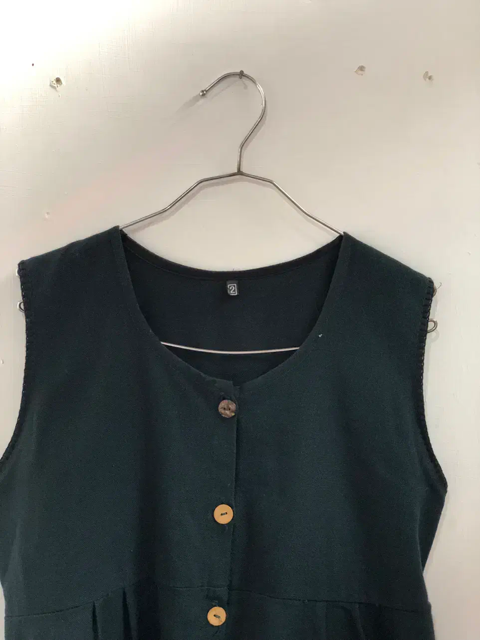 سارافون زیبا سبز رنگ و دکمه دار|لباس|ساری, |دیوار