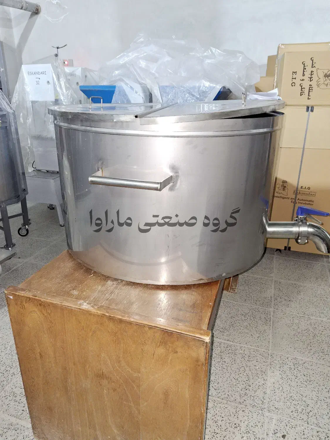 دیگ پخت شیر ، چلو برنج حلیم پاتیل پروسس تانک 500|ماشینآلات صنعتی|کرمانشاه, |دیوار