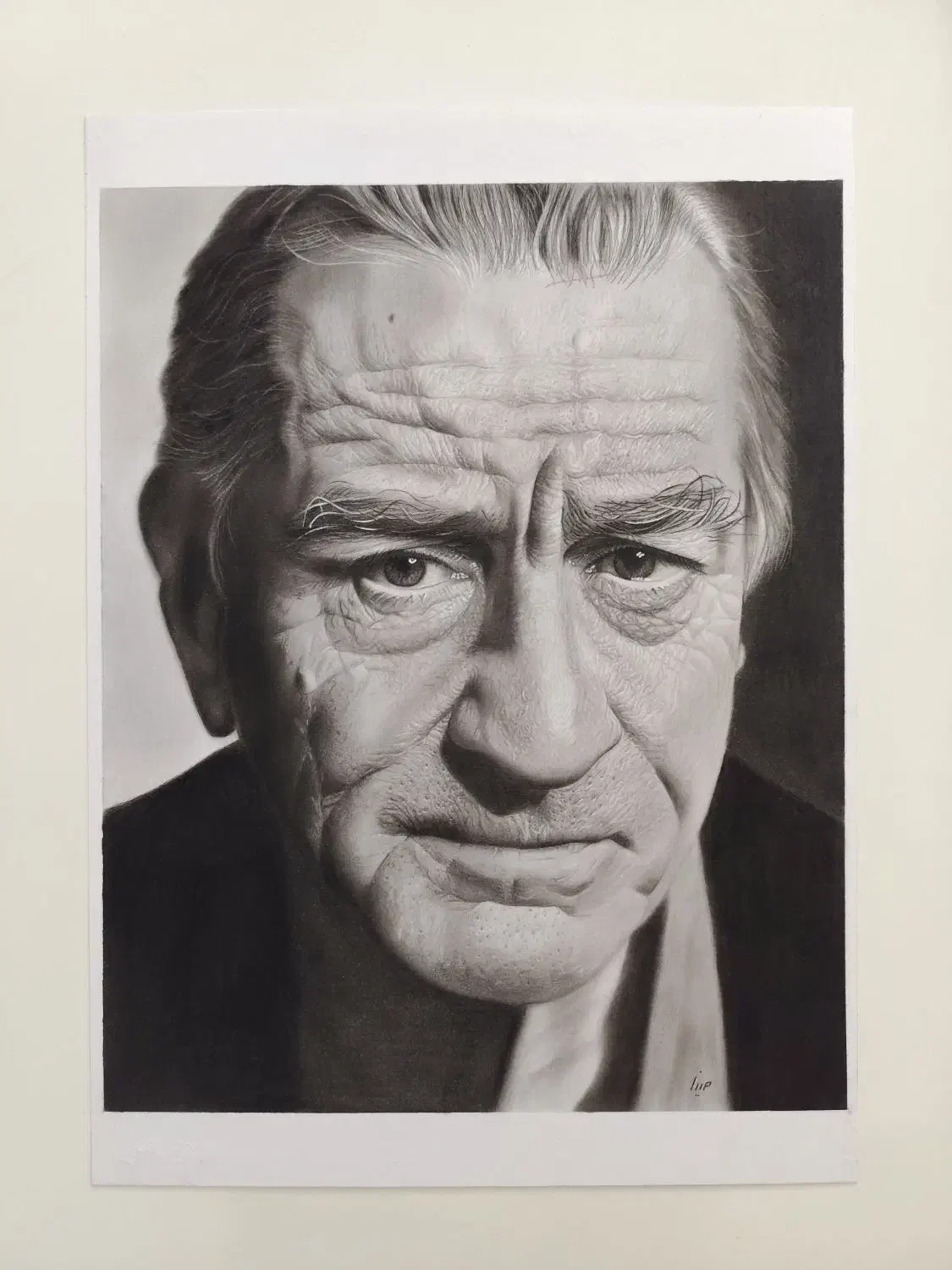 تابلوی سیاه قلم هایپررئال رابرت دنیرو|تابلو، نقاشی، عکس|تهران, فرحزاد|دیوار