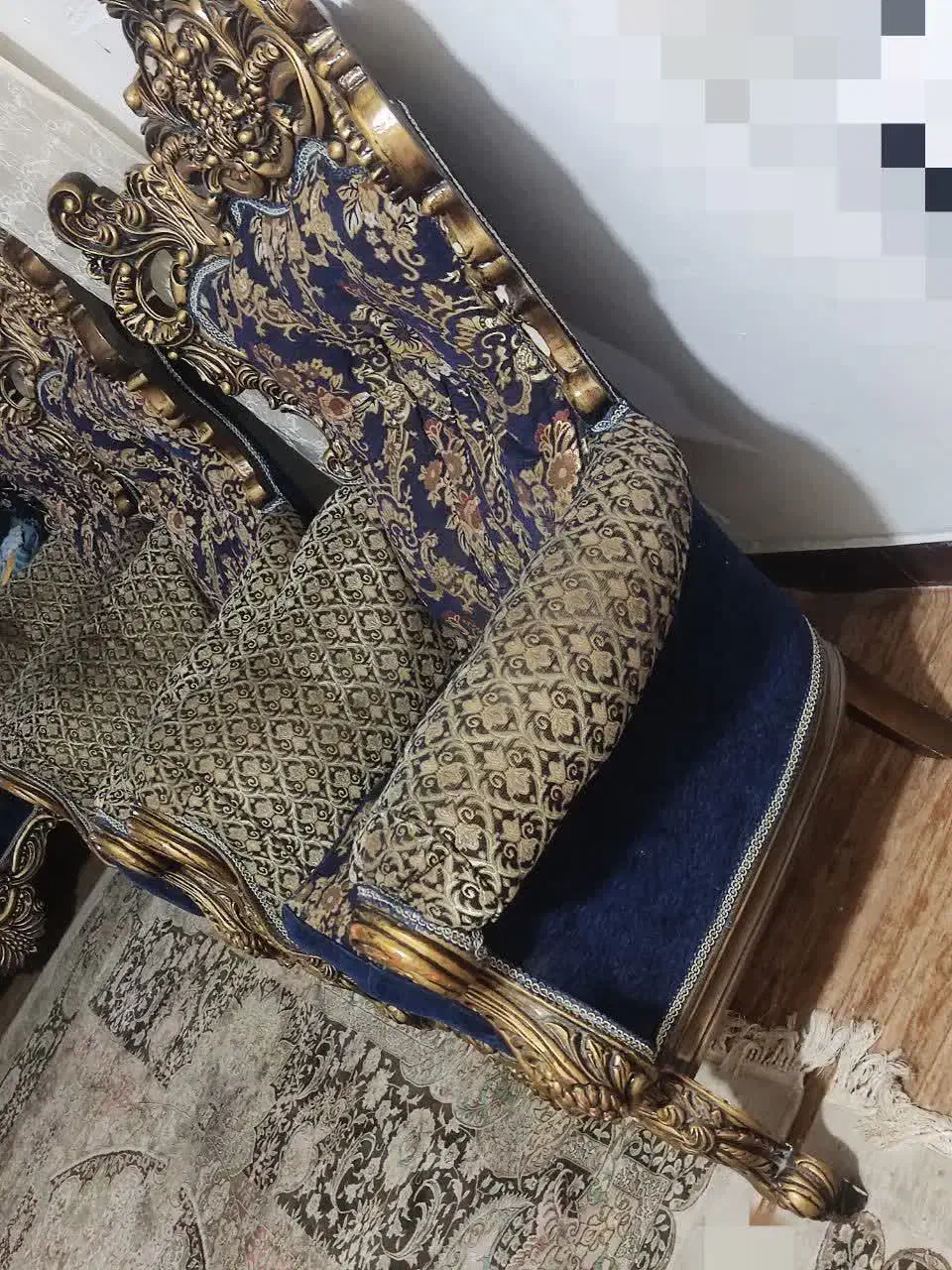 مبل نه نفره با یک جلو مبلی و دو میز عسلی|مبلمان خانگی و میز عسلی|ساری, |دیوار