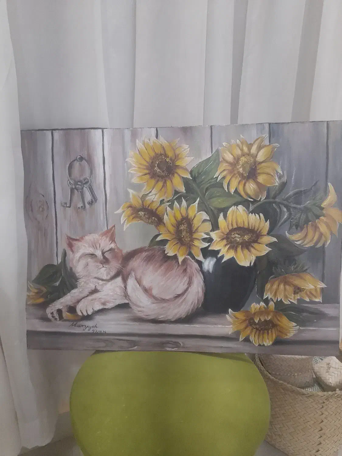 نقاشی رنگ روغن کار دست توافقی|تابلو، نقاشی، عکس|کیش, |دیوار