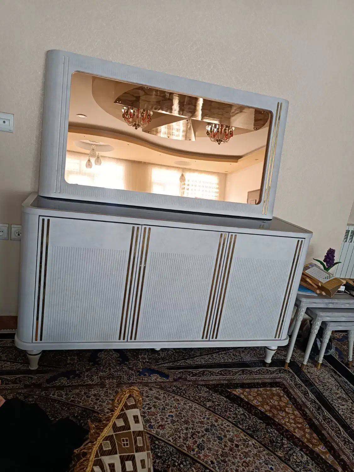 آیینه کنسول و میز تی وی|بوفه، ویترین، کنسول|سیرجان, |دیوار