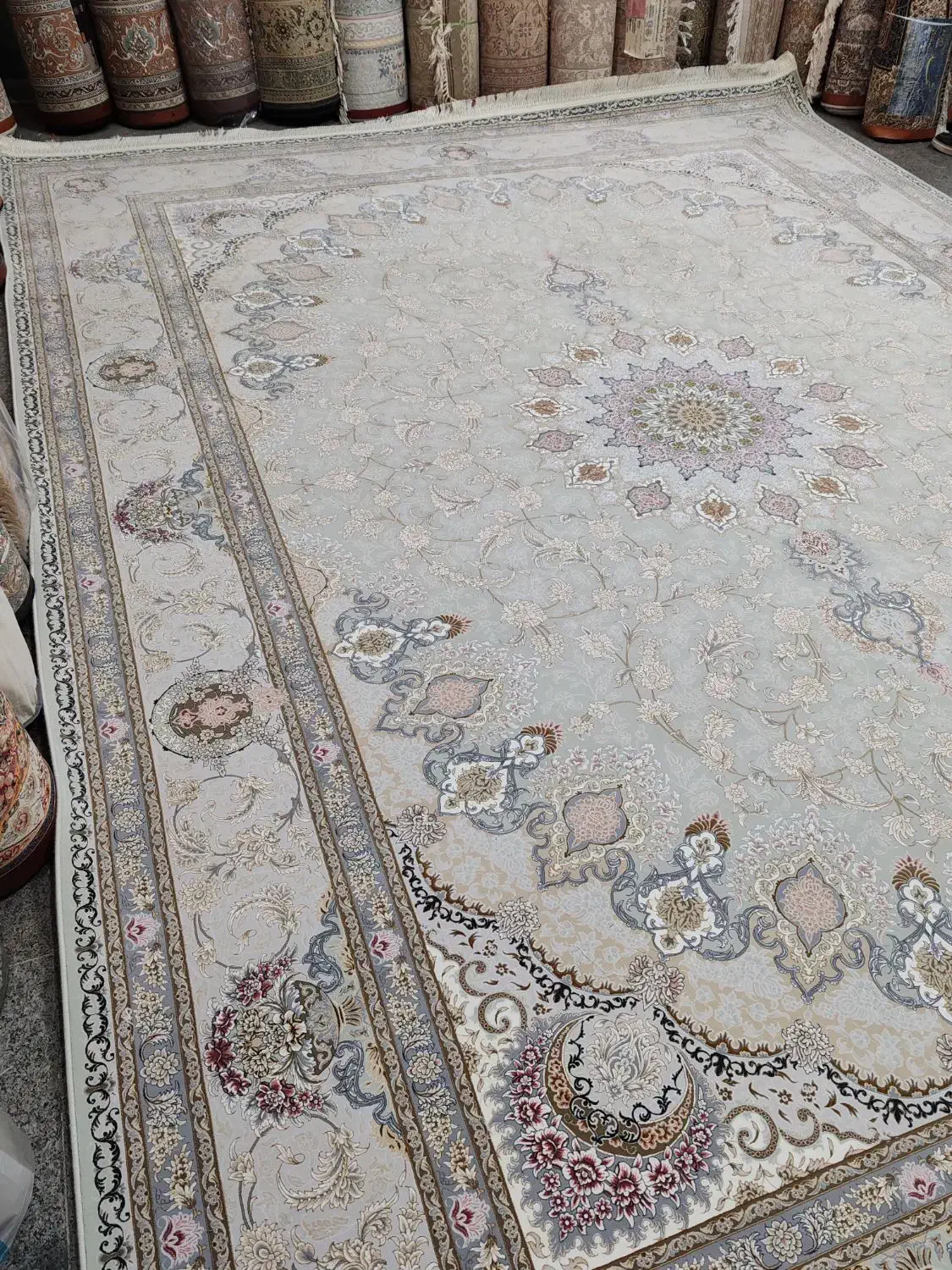 دوتافرش 12متری 1700شانه عقیق سبز الماسی|فرش|قم, نیروگاه|دیوار