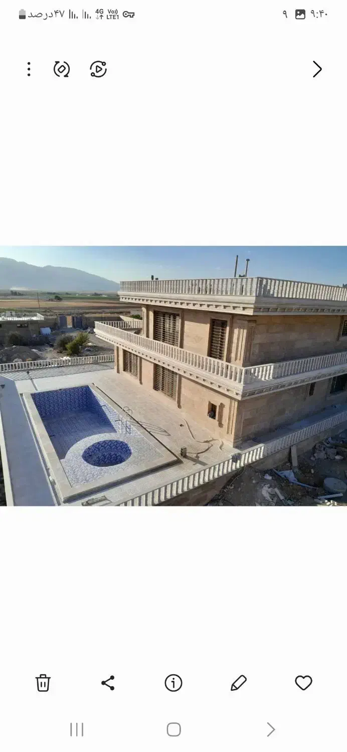 اجرای سنگ نما کاشی سرامیک استخر و اسکلت بنایی|خدمات پیشه و مهارت|شیراز, قلات|دیوار