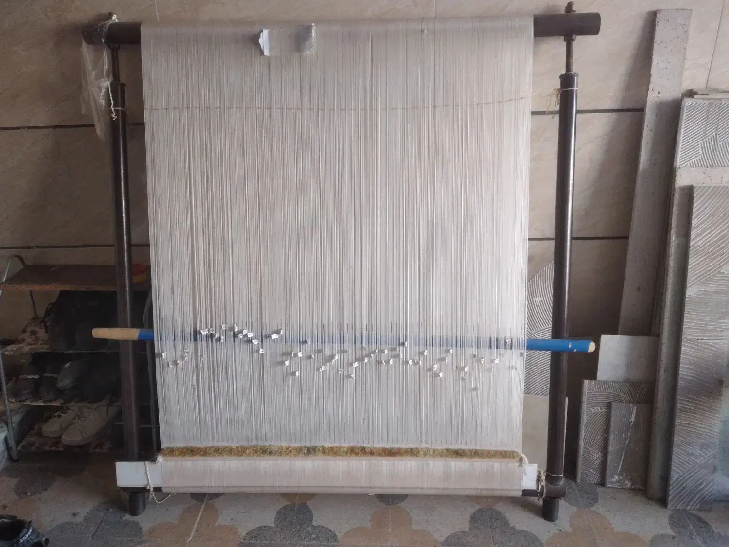 تابلوفرش نیمه کاره|تابلو فرش|بروجرد, |دیوار