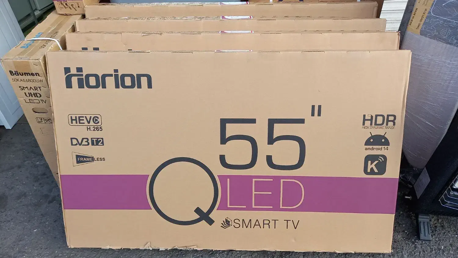 ال ای دی ۵۵ کیو انروید ۱۴ هوریون|تلویزیون و پروژکتور|رشت, بازار|دیوار