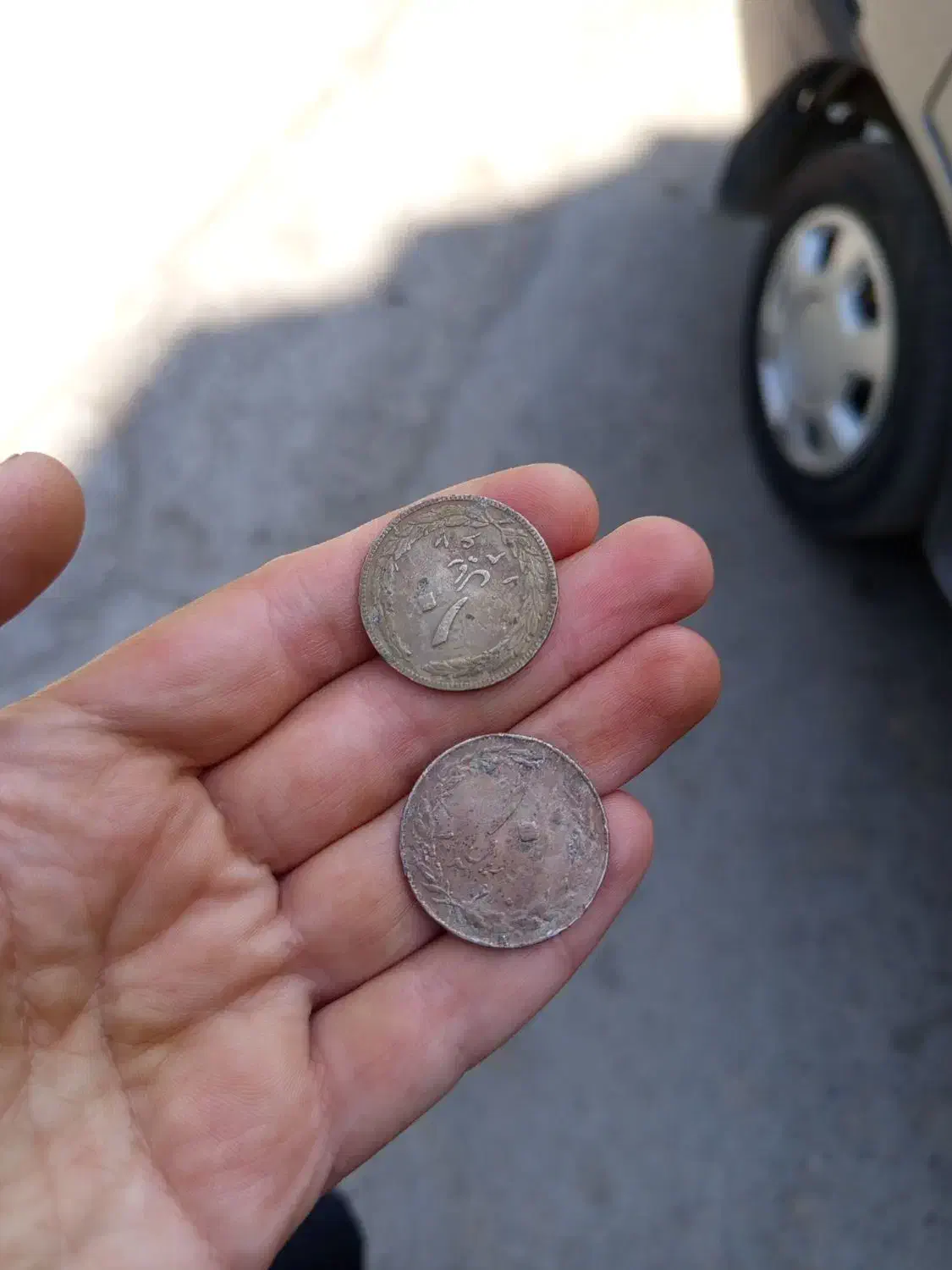 دوعددسکه قدیمی ده ریالی برای فروش نقره قدیم|کلکسیون سکه، تمبر، اسکناس|الشتر, |دیوار