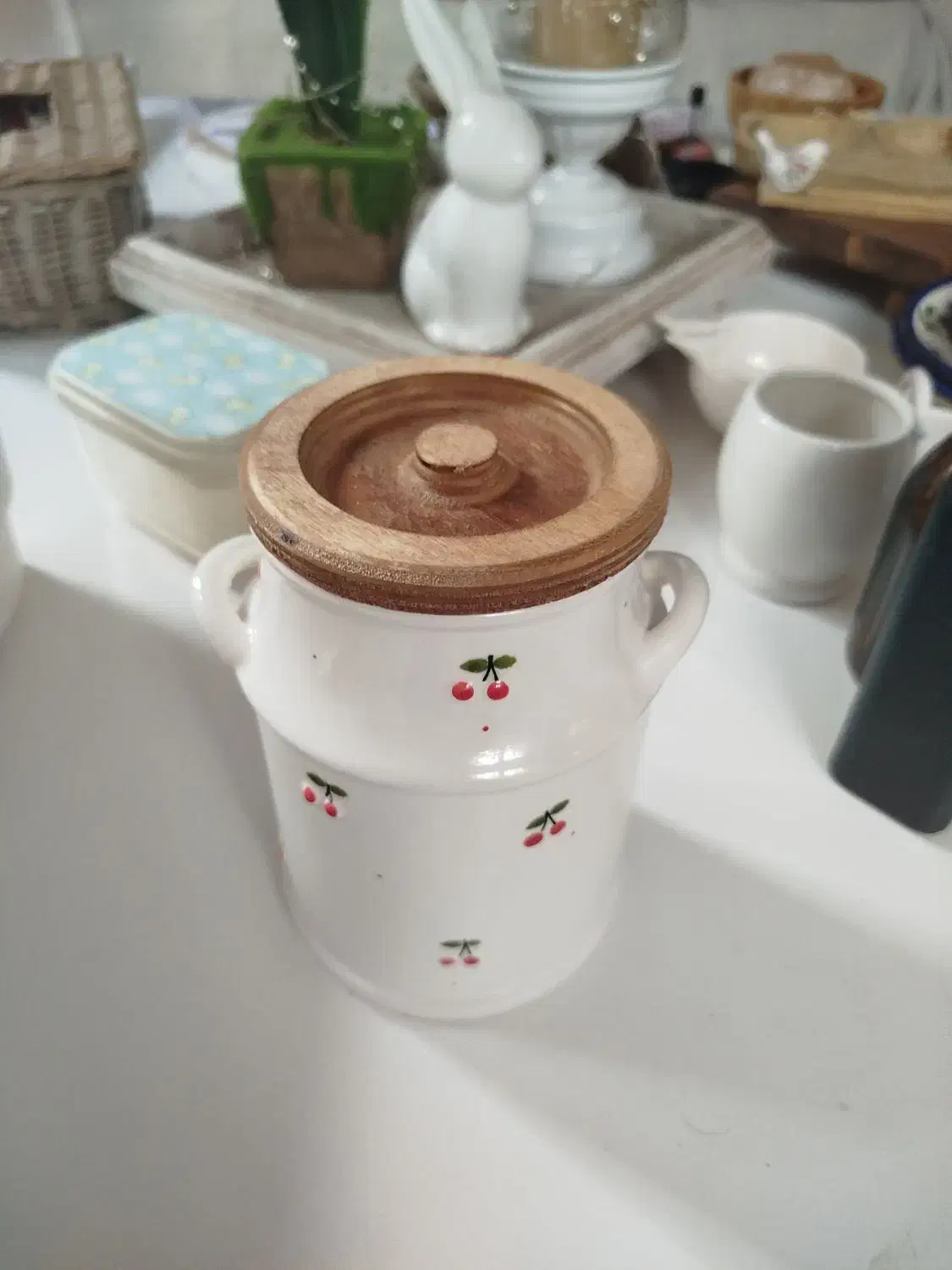 ظرف سرامیک درب چوبی|ظروف سرو و پذیرایی|پردیس, فاز ۳|دیوار