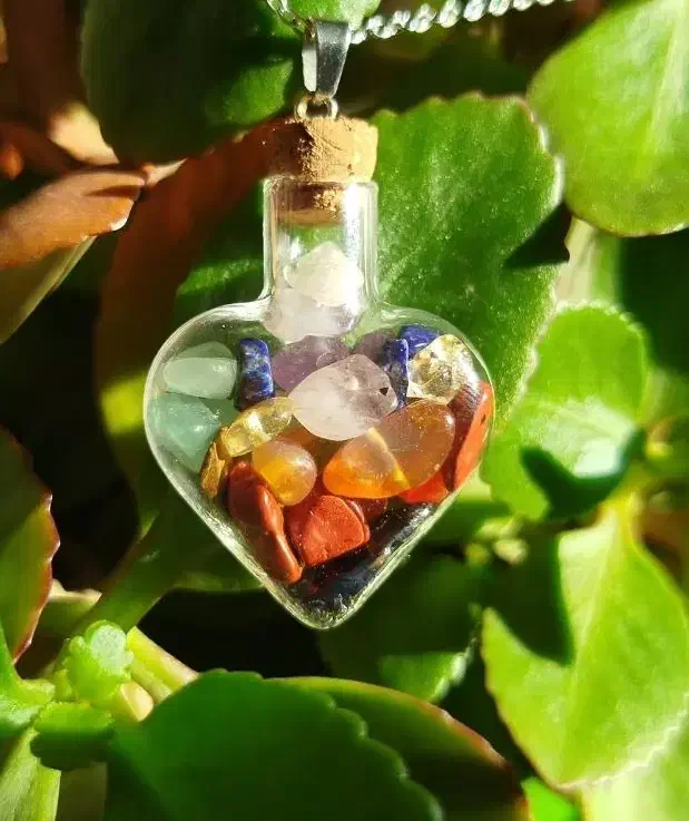 جار شیشه سنگ طبیعی هفت چاکرا|بدلیجات|قم, هفت تیر|دیوار