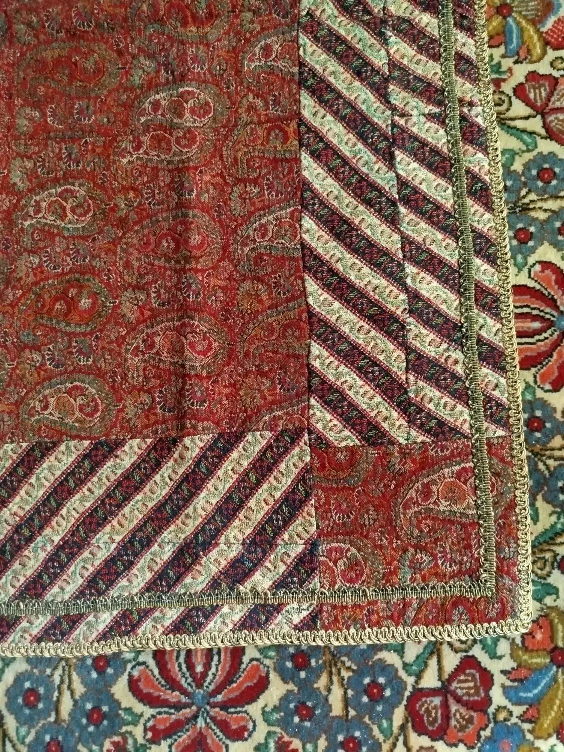 فروش دوتخته ترمه قدیمی|کلکسیون اشیاء عتیقه|تهران, بهاران|دیوار