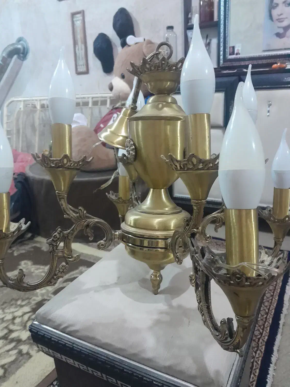 لوستر برنز|لوستر و چراغ آویز|تبریز, |دیوار