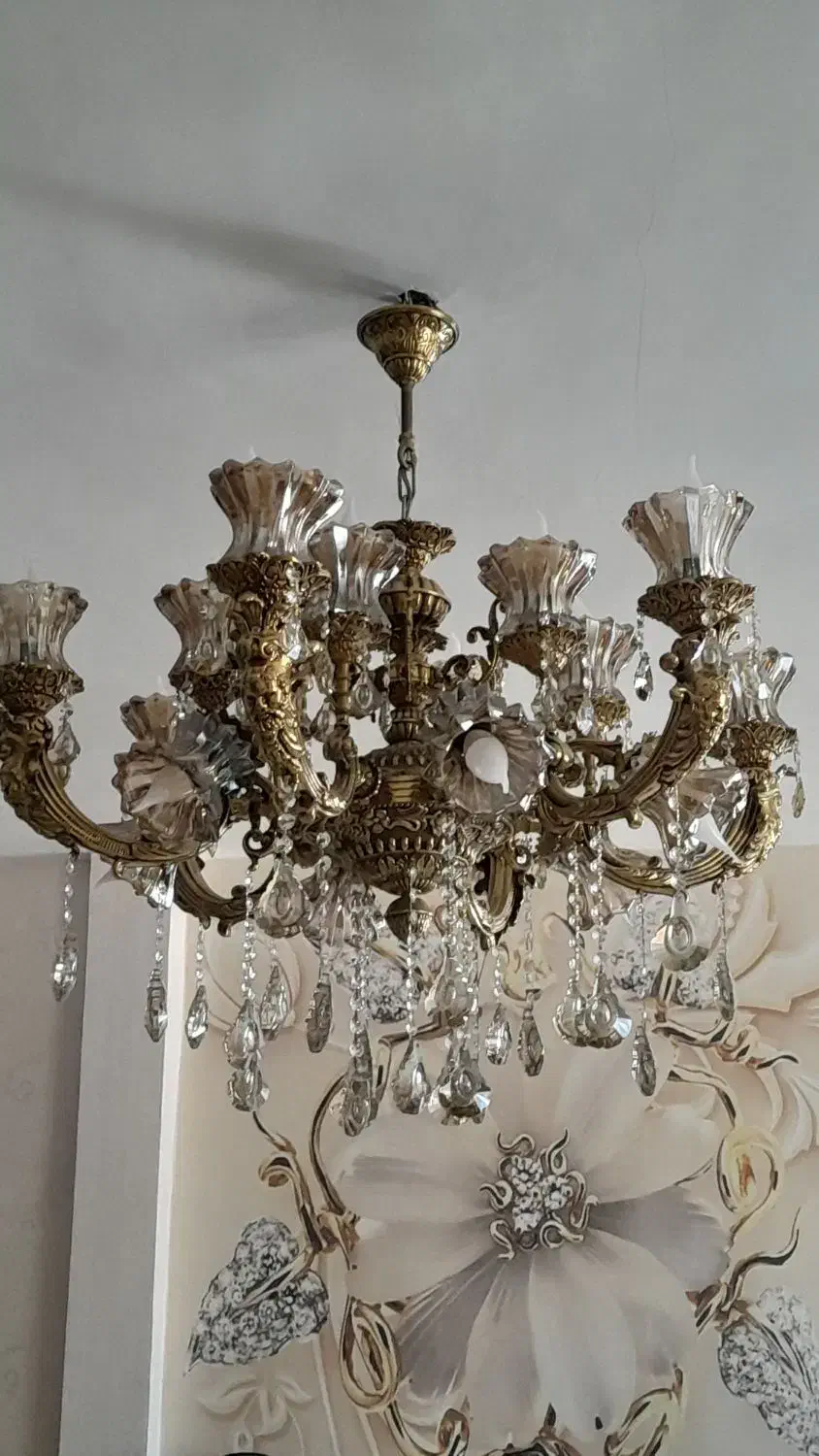 لوستر هجده لامپ|لوستر و چراغ آویز|تبریز, |دیوار