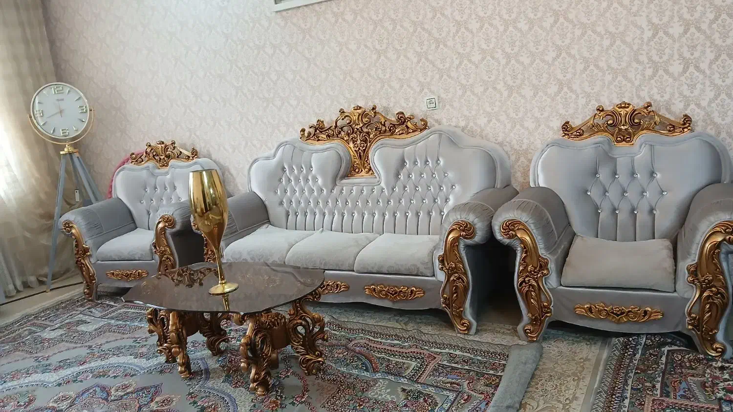 مبلمان نمیه استیل سلطنتی شیک|مبلمان خانگی و میز عسلی|مشهد, شهرک ابوذر|دیوار