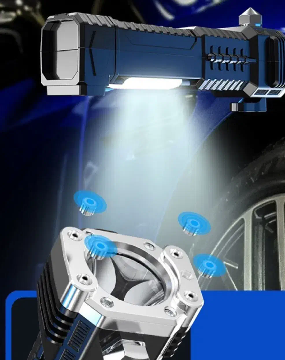 چراغ قوه ۸ کاره دستی|کوهنوردی و کمپینگ|شیروان (خراسان), |دیوار