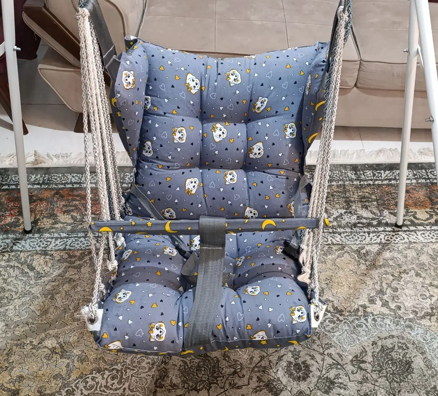 تاب ریلکسی کودک همراه با پایه فلزی|اسباب و اثاث بچه|بندر کنگان, |دیوار