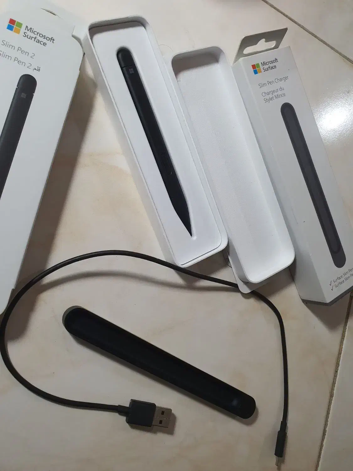 قلم Microsoft slim pen 2 به همراه شارژر|قطعات و لوازم جانبی رایانه|اسلامشهر, شهرک واوان|دیوار