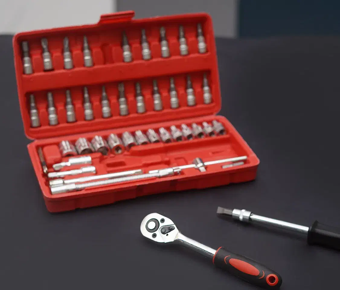 آچار بکس 46 عددی (آکبند شرکتی) جعبه ابزار حرفه ای|ابزارآلات|زاهدان, |دیوار