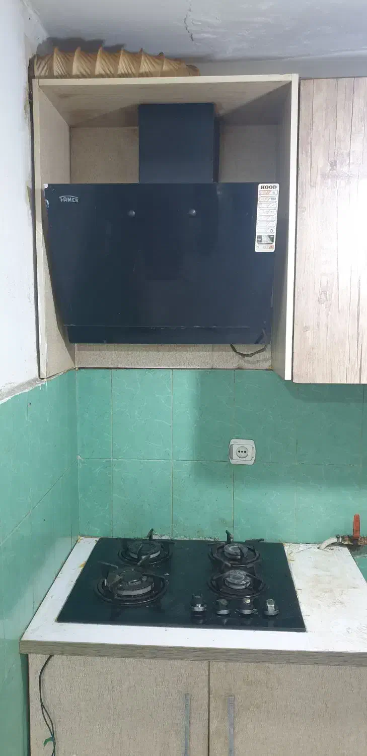 کابینت ام دی اف گاز رومیزی هود همه کارکرده  سالم|آبچکان و نظمدهنده ظروف|رشت, پاره بیجار|دیوار