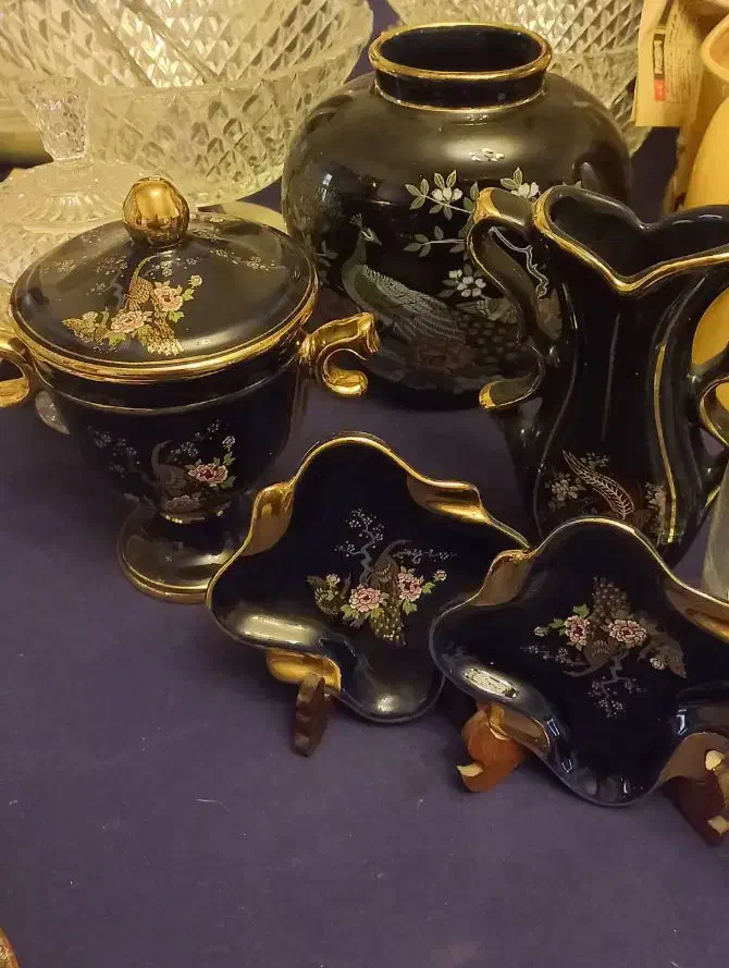 ظروف دکوری تزئینی قدیمی و آجیل خوری کریستال قدیمی|کلکسیون اشیاء عتیقه|تهران, منیریه|دیوار