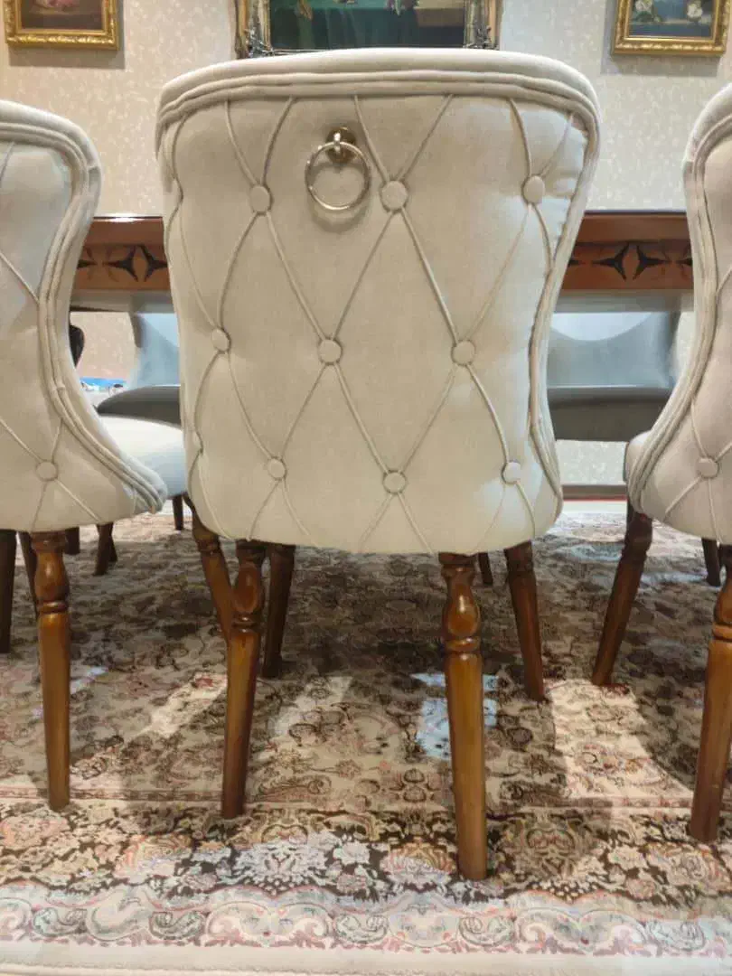 میز ناهارخوری ۸نفره سالم و شیک چوب راش وصندلی لمسه|میز و صندلی غذاخوری|تهران, گلاب دره|دیوار