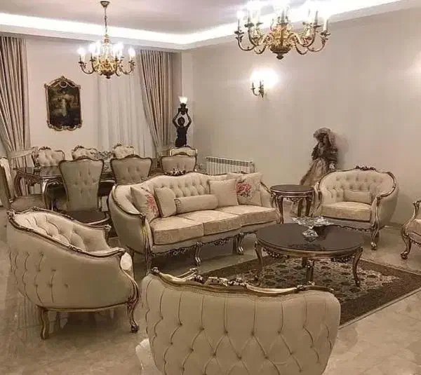 مبل استیل کلاسیک زمرد سلطنتی|مبلمان خانگی و میز عسلی|چهاردانگه (تهران), |دیوار