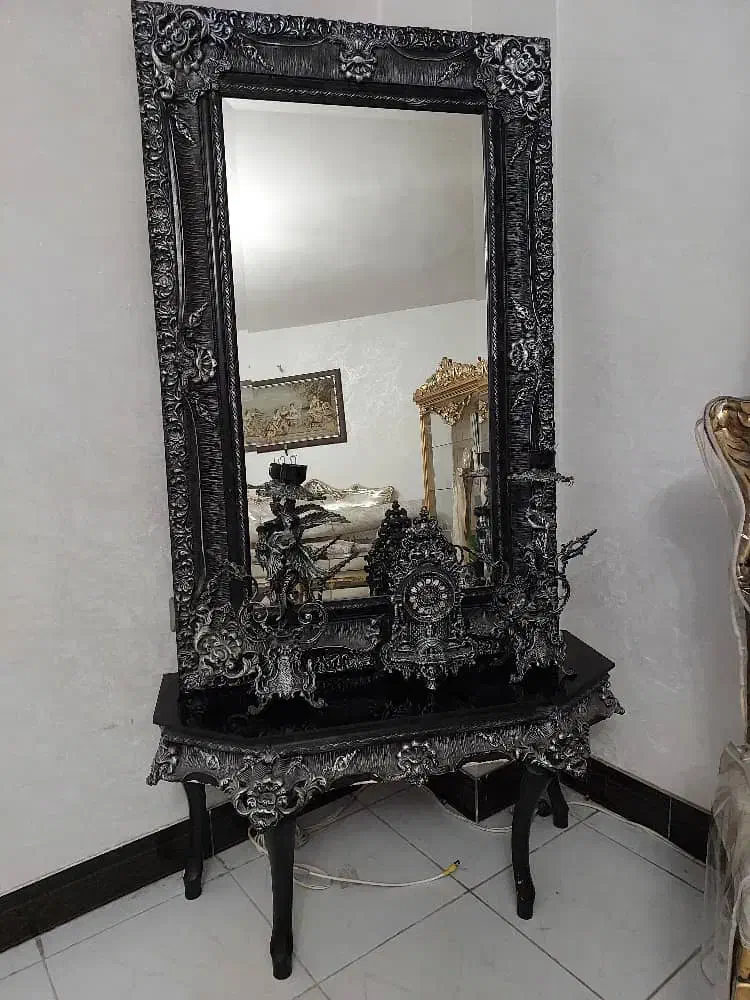 آینه شمعدون سالم|بوفه، ویترین، کنسول|چهاردانگه (تهران), |دیوار